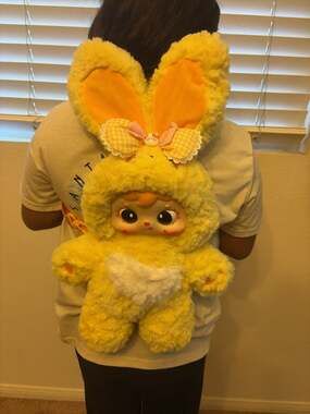 Samuel Plush Backpack Yellow Bunny